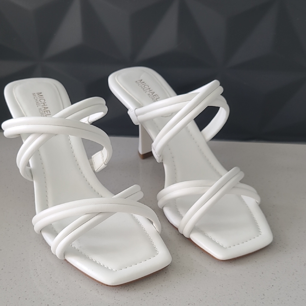 NEW Michael Kors White Strappy Heels